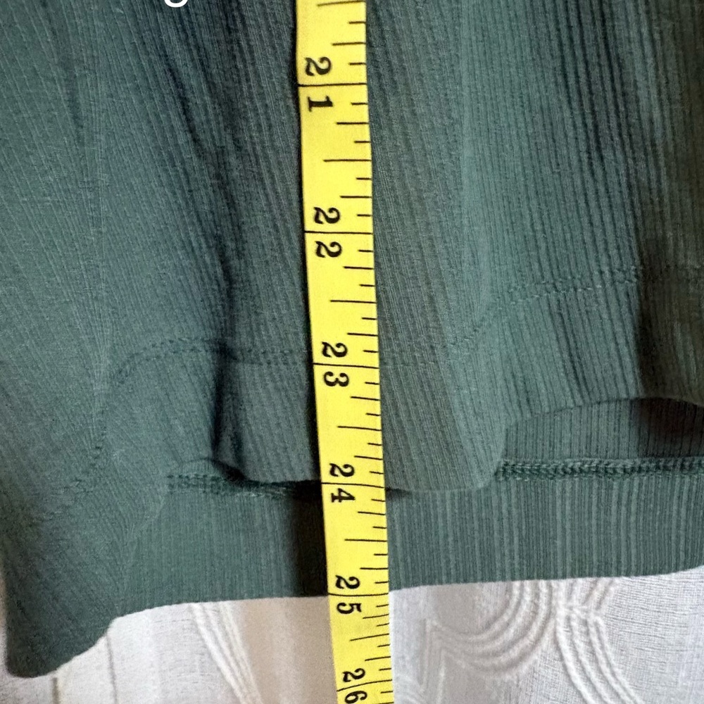 Varley Forest Green Button V-Neck Short Sleeve Top - Picture 8 of 10
